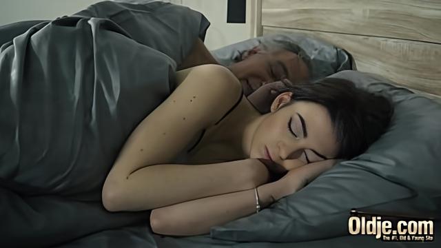 Old and Young Horny young girl seduces grandpa and gets his cock inside her
