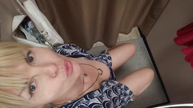 PUBLIC SQUIRT SHOPPING. SOLO. ASMR. BLONDIE CUTE