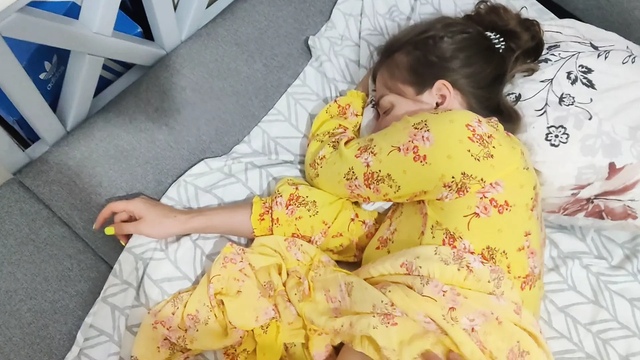 wake up my sleepy pregnant wife with my hard cock