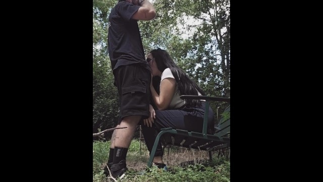 Pregnant public blow job adventure